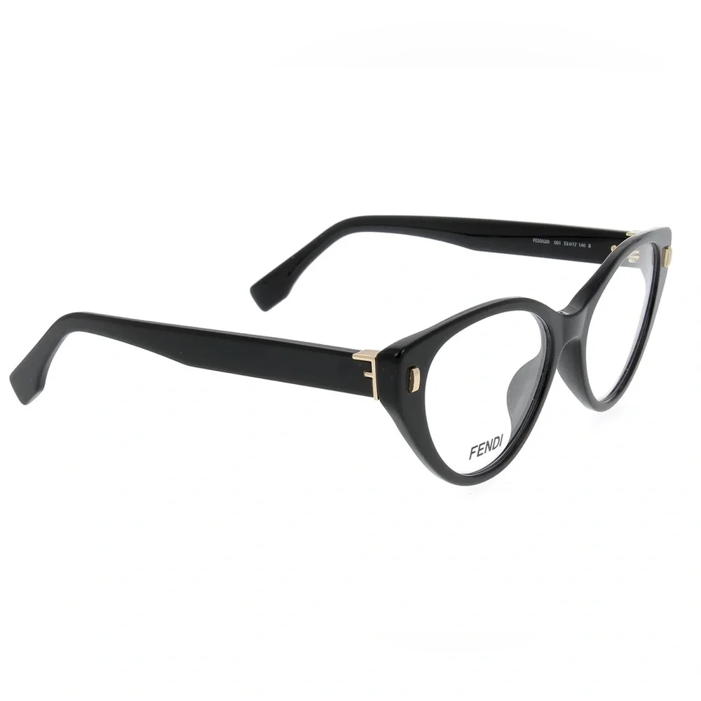 💯 - Authentic New Fendi Demo Cat Eye Ladies Eyeglasses FE50020I 001 53.